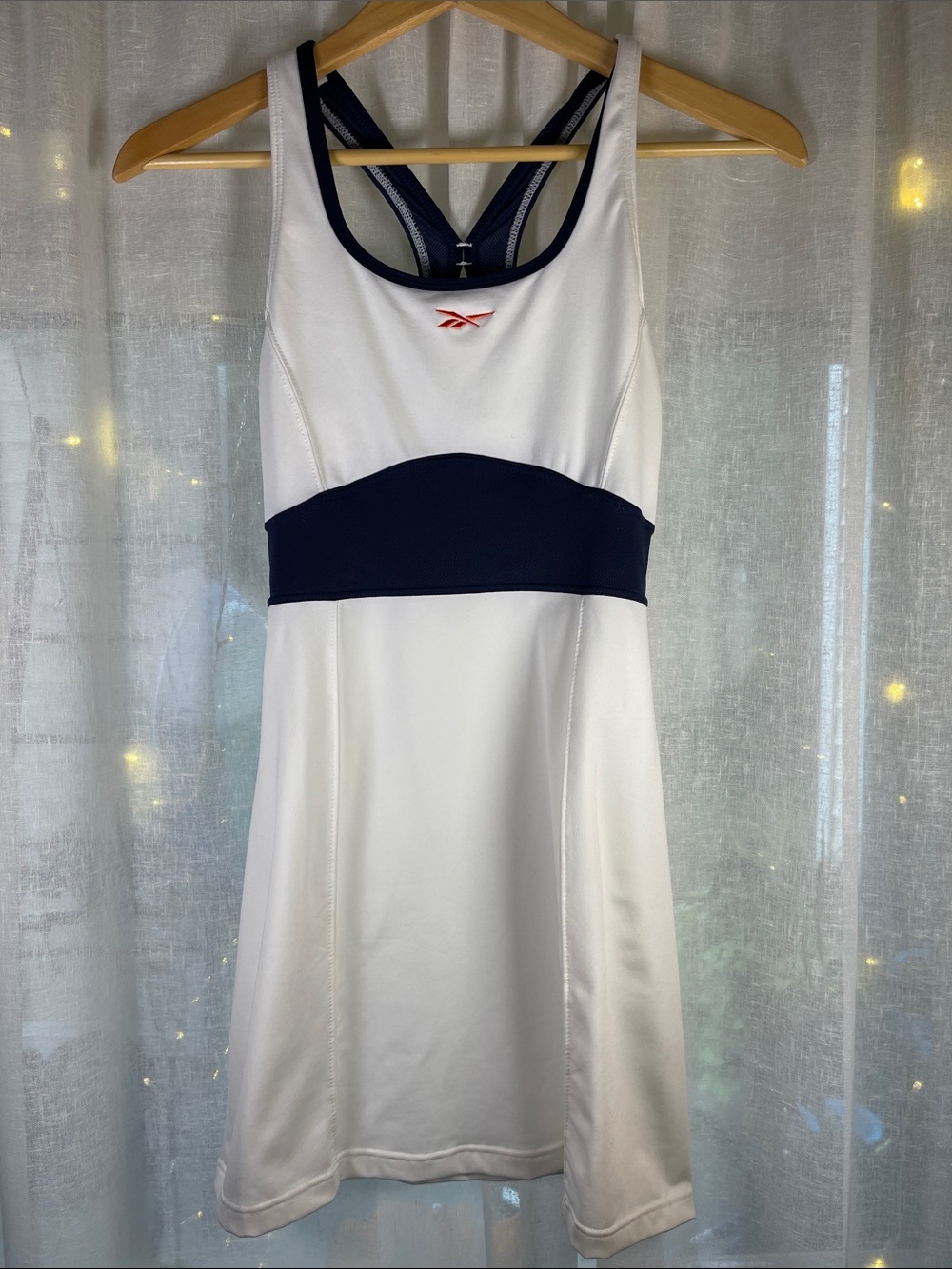 Reebok White and Navy Athletic Tennis Dress